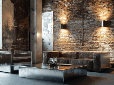 Decorare con metallo: industriale e moderno