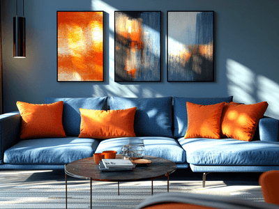 Blu e arancione: Mix fresco per spazi moderni