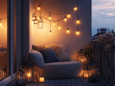 Illuminazione per balcone e terrazza: Luce suggestiva per serate miti
